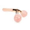3D lift beauty roller with rose quartz handle
