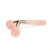3D lift beauty roller with rose quartz handle