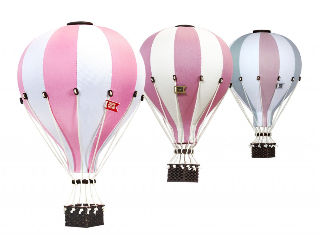 Super Balloon - Dekorativní horkovzdušný balón střední - Starorůžová -  Sis-Home Design
