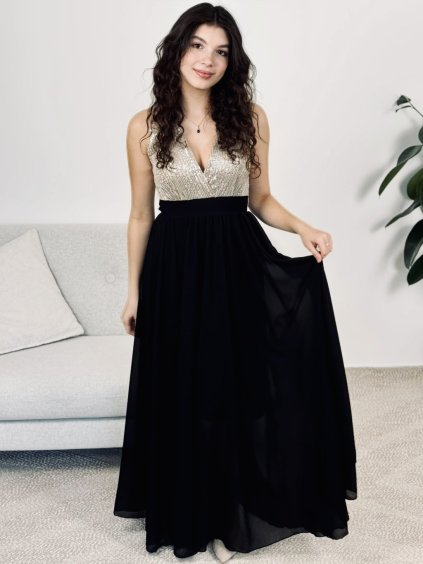 Elegantní dlouhé šaty COSIMA béžová