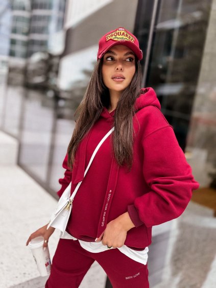 Tepláková souprava Smooth červená