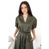 Bavlněné košilové šaty BASIC khaki