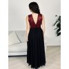 Elegantní dlouhé šaty COSIMA vínová