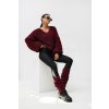 Svetr s širokými rukávy a V výstřihem MARGARET bordó