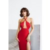 Elegantní  šaty IMANI s odhalenými zády červené
