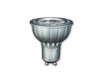 MINALOX stmievatelna LED ziarovka GU10 8W 4500K 60D siva DC24V smarthome