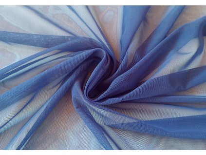 Elastický tyl v tmavě modré barvě