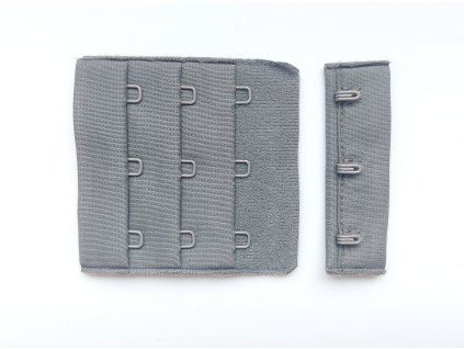 Tmavě šedé zapínání trojřadé 3:3