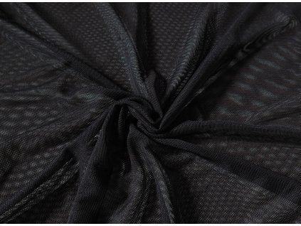 Elastický tyl v černé barvě