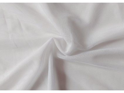 Elastický tyl v bílé barvě