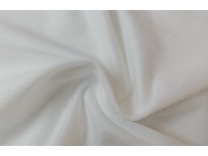 Bílý jemně lesklý úplet