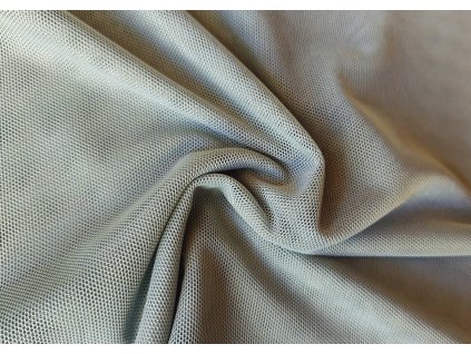 Elastický tyl v šedozelené barvě