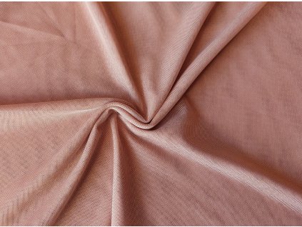 Elastický tyl v béžové barvě