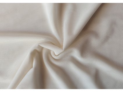 Elastický tyl ve smetanové barvě