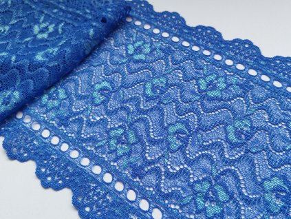 Královsky modrá krajka na šití spodního prádla