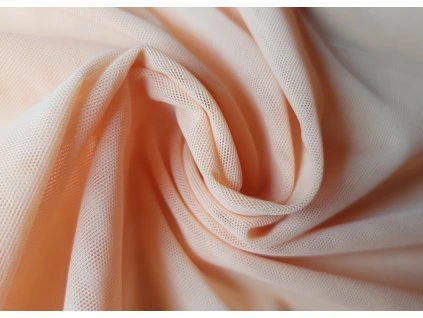 Elastický tyl v meruňkové barvě