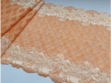 Dvoubarevná krajka oranžová