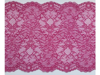 Tmavě růžová krajka s barokním motivem