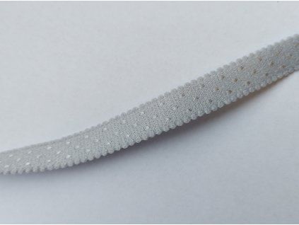 Ramínková pruženka s tečkami- šedá 10 mm