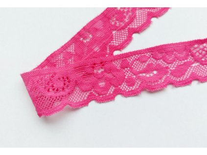 Italská sytě růžová krajka