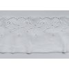 Bílý elastický úplet vyšívaný 110 mm