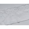 Bílý elastický úplet vyšívaný 110 mm