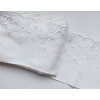 Bílý elastický úplet vyšívaný 110 mm