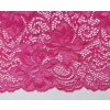 Tmavě růžová krajka s květinovým vzorem