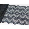 Černá krajka s motivem obloučků – 70 cm