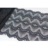 Černá krajka s motivem obloučků – 70 cm