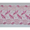Dvoubarevná růžová krajka s květy