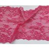 Tmavě růžová krajka s květinovým motivem na spodní prádlo
