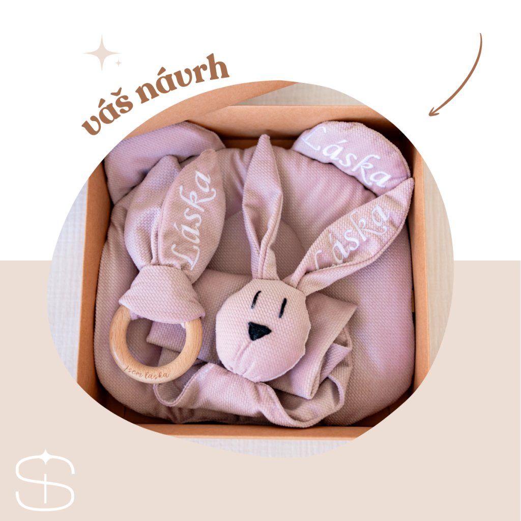 Darčekový balíček  "Jsem láska" s vyšitým vlastným textom  Ušite si svoj darčekový balíček na mieru