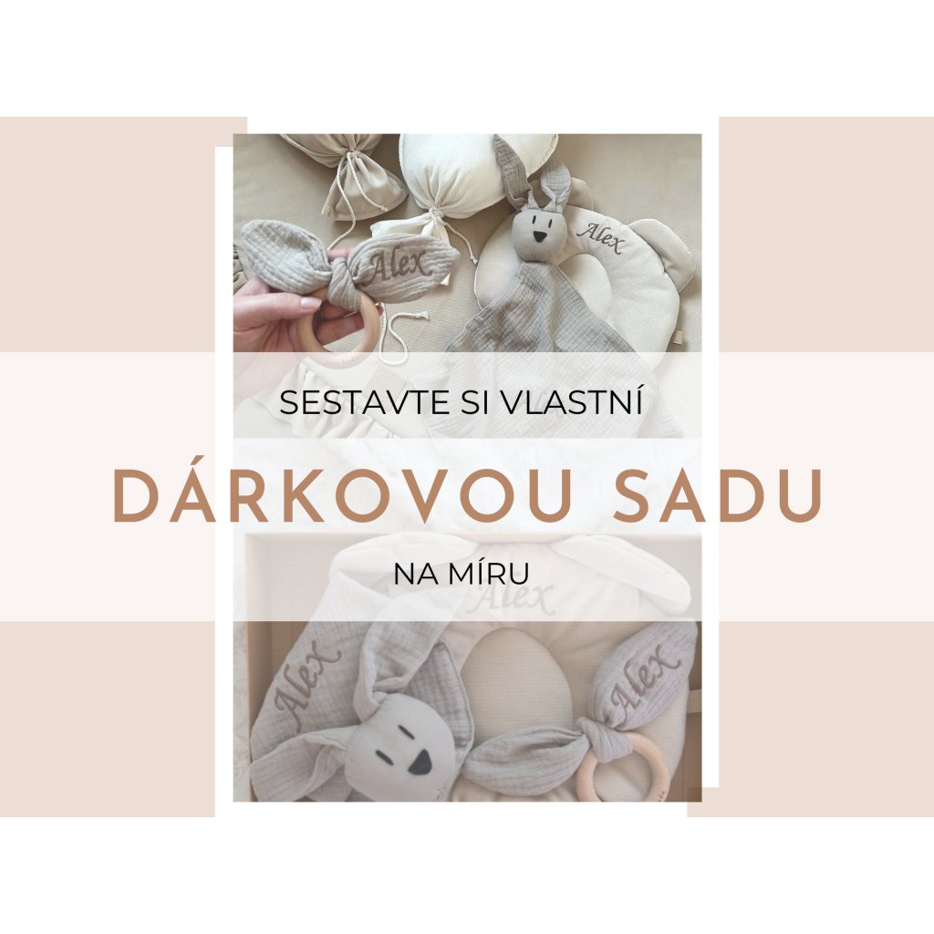 Darčekový balíček  "Jsem láska" s vyšitým vlastným textom  Ušite si svoj darčekový balíček na mieru