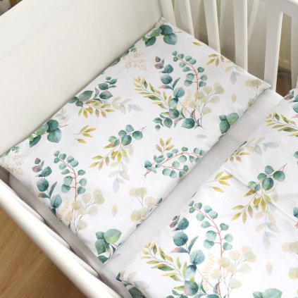 Návliečky bavlnený satén Pretty Leaf 40x60cm a 100x135cm