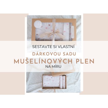 Darčekové balenie mušelínových plienok s vlastnou výšivkou