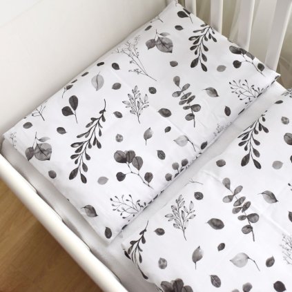Návliečky bavlnený satén Shadow Leaf 40x60cm a 100x135cm