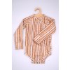 Rastúce body s dlhými rukávmi BROWN STRIPES