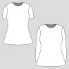BASIC damske tricko technicky nakres odevu