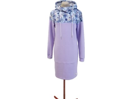 Dámské šaty zimní kvítí & lila
