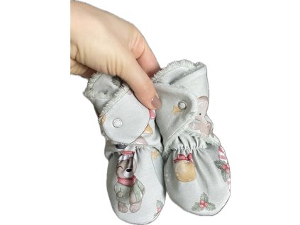 Capáčky Vánoce vel. 2-6M, silné zateplení