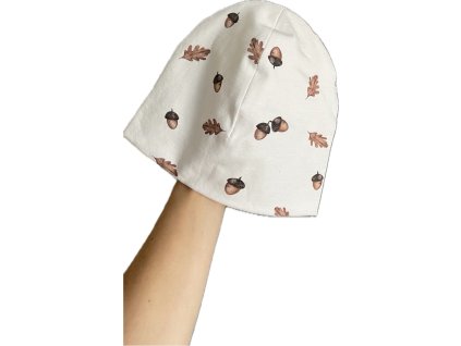 Čepice beanie malé žaludy vel. 52/54