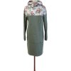 Dámské šaty hýli na zelené & khaki