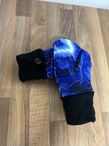 Softshellové rukavice - blesky