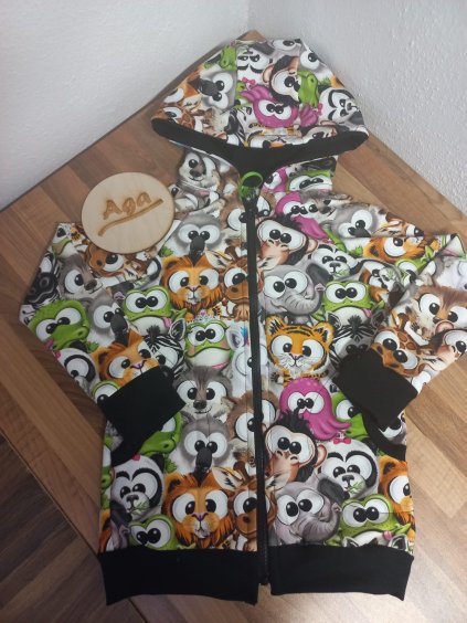 Mikina vykulená zvířátka s chobotnicí