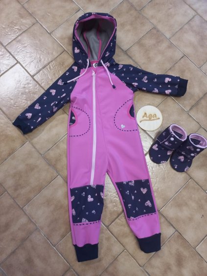 Softshell kombinéza srdíčka- FLEECE