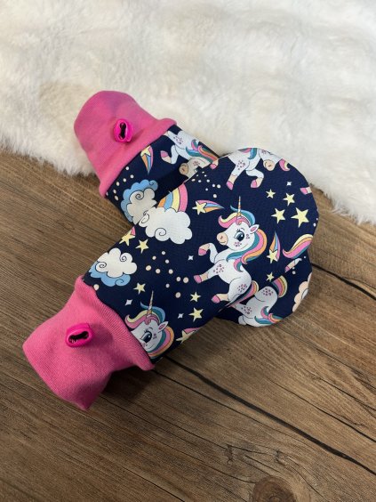 Softshellové rukavice - jednorožci