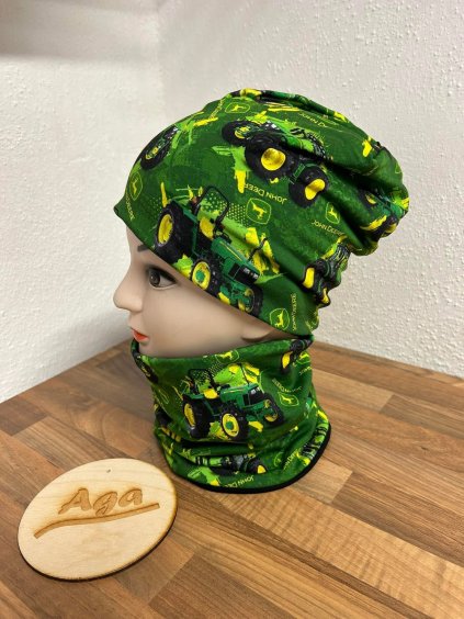 Čepice a nákrčník  john deere