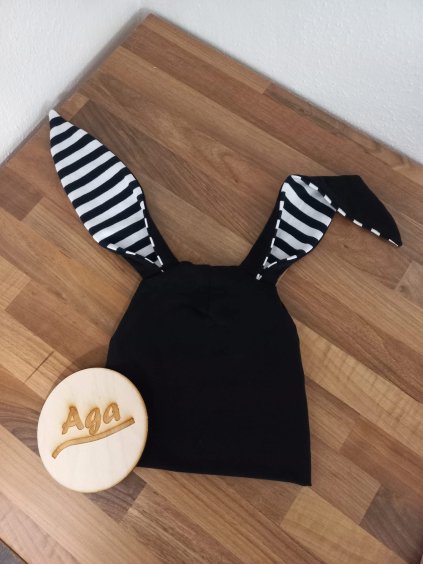 Čepice ušatá a nákrčník pruhaté uši