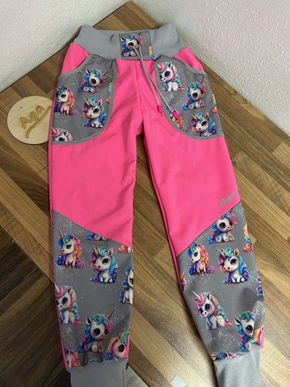 Softshell kalhoty malý jednorožec- FLEECE